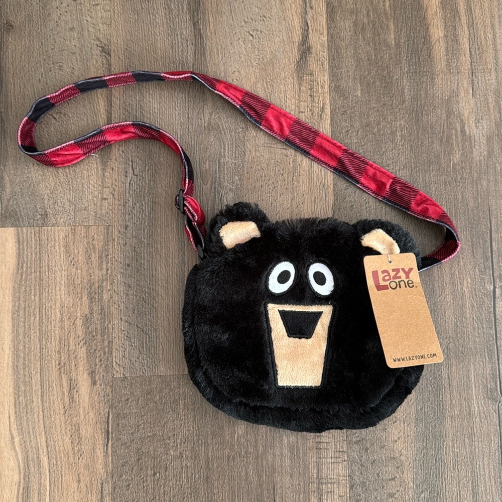 Lazy One Black Bear Girl Purse